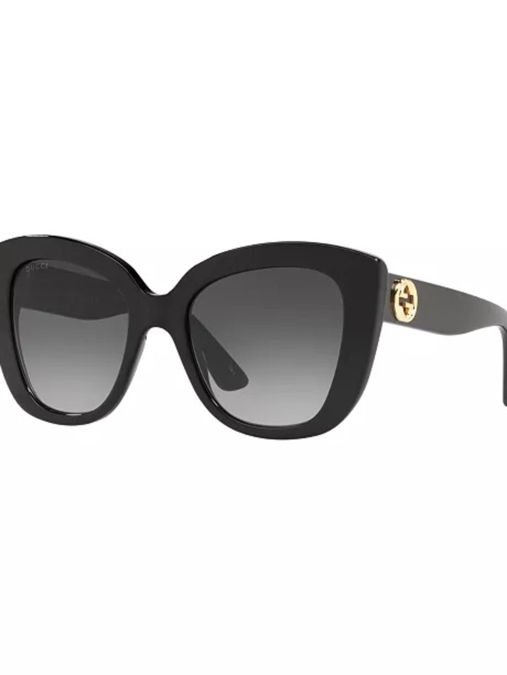 Gucci Black GG0327S Sunglasses with Gold GG Accents
